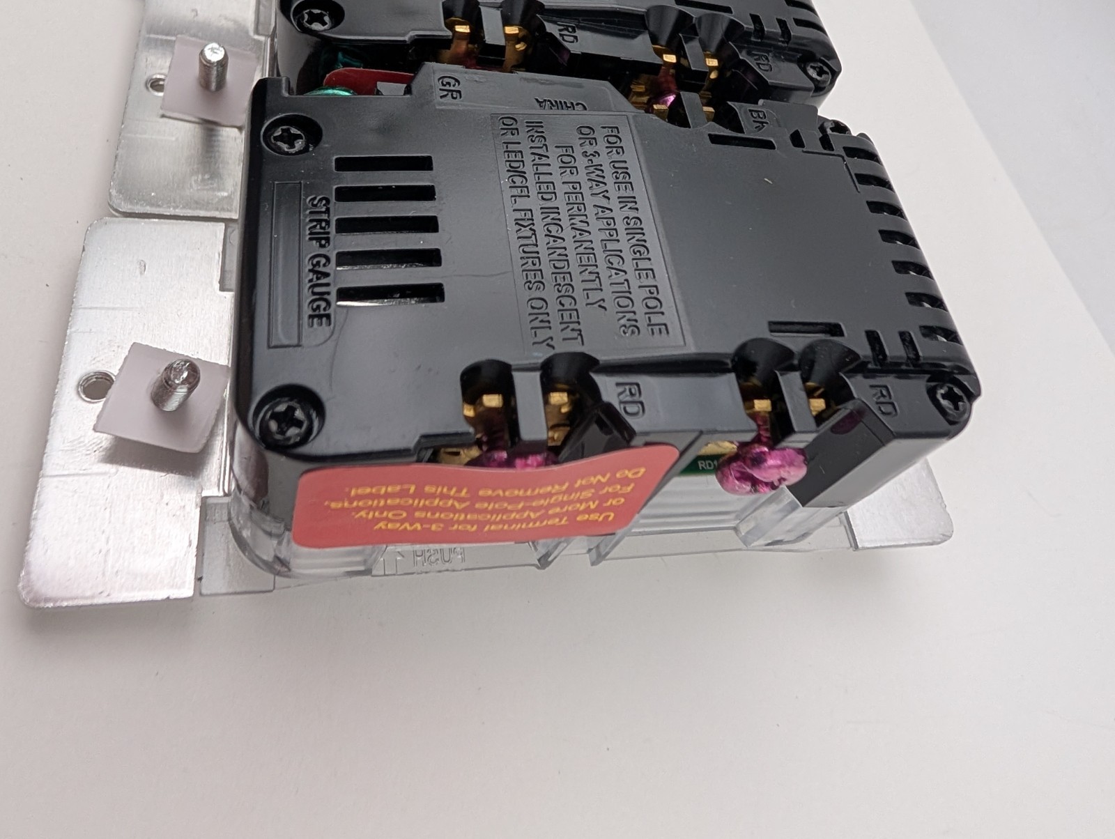 4x LEVITON DSL06-1TW Decora Rocker Dimmer Slide Bar White Light Scuff/Scratch