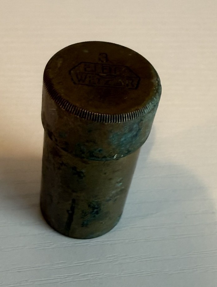 Canister ONLY for E. Leitz Wetzlar No. 3 Microscope Objective
