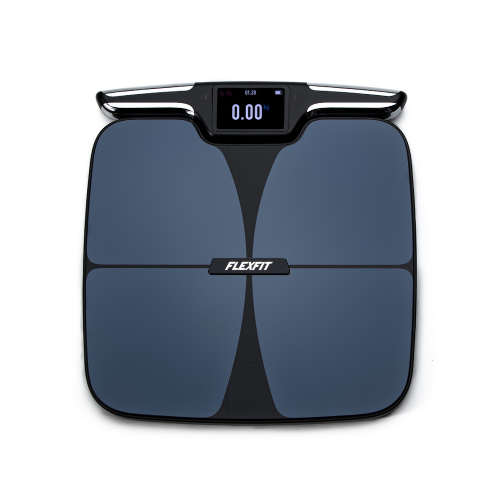 FlexFit Digital Bathroom Weight Scale, Premium Step-On, BMI, Fat %, Bluetooth