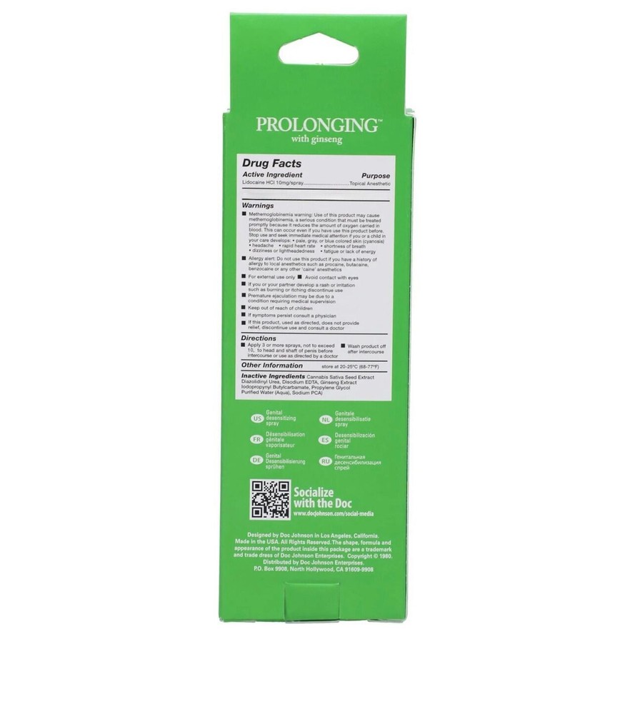 Doc Johnson Endurance Delay Spray OR Delay Cream Bottle🍯