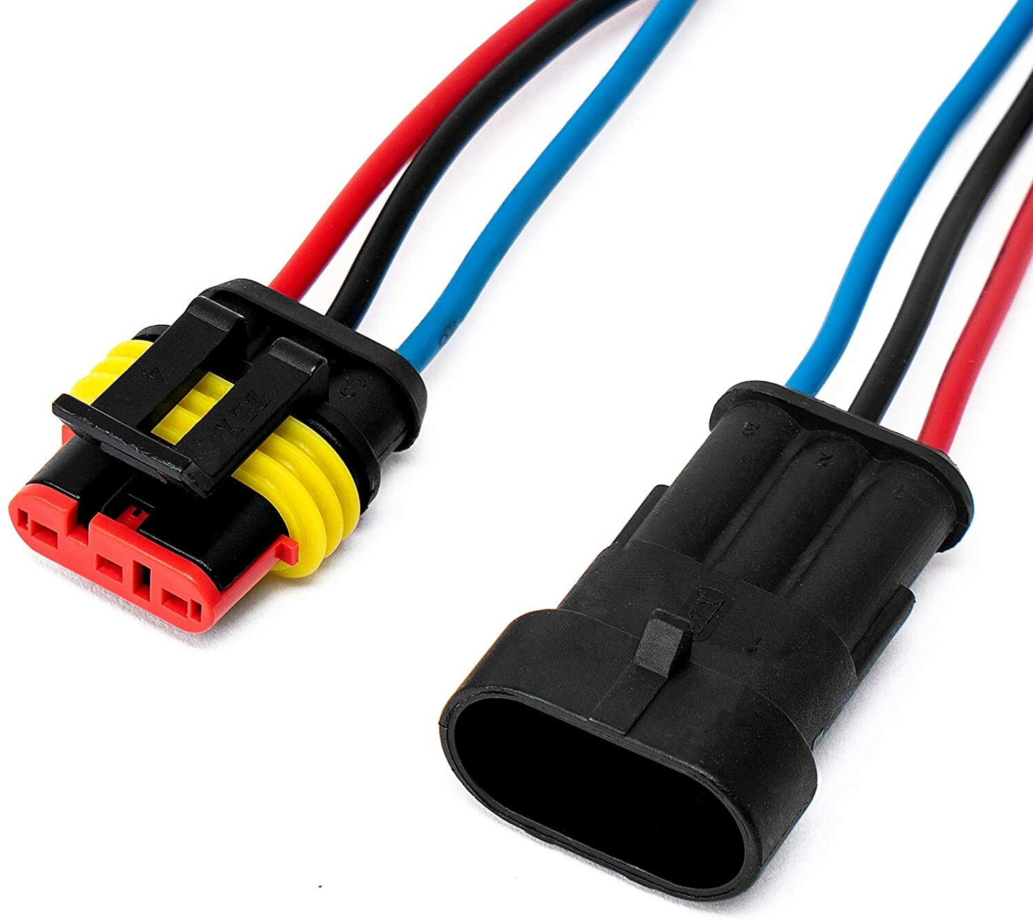 6x Car Waterproof Wire Connector 2/3 Pin Way Electrical Connectors Plug 16 AWG