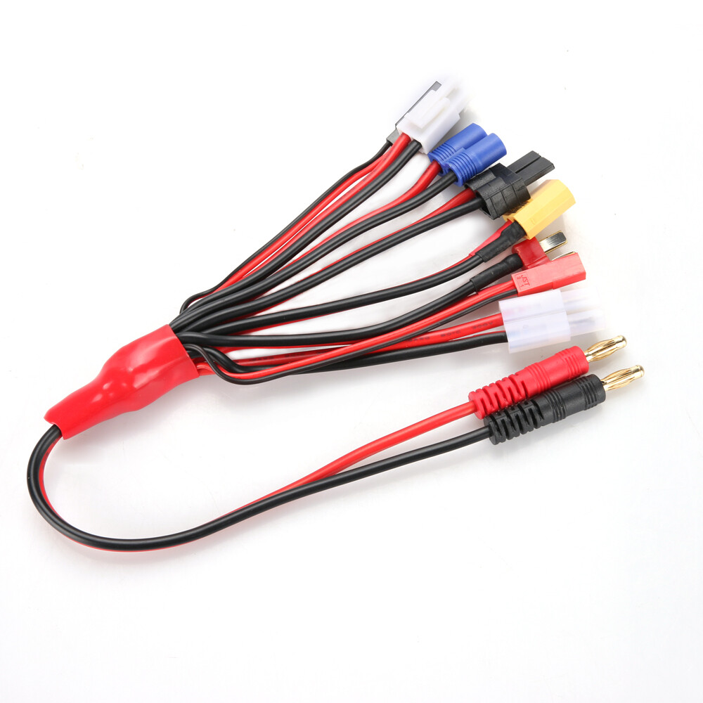 8 in1 RC Lipo Battery Charger Adapter Connector Splitter Wire for XT60H TRX Plug