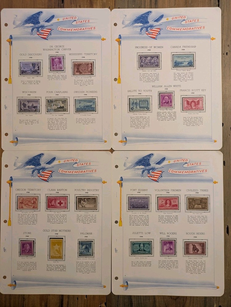 White Ace Binder Postage Stamps Of The United States 31 Pages Commemorative