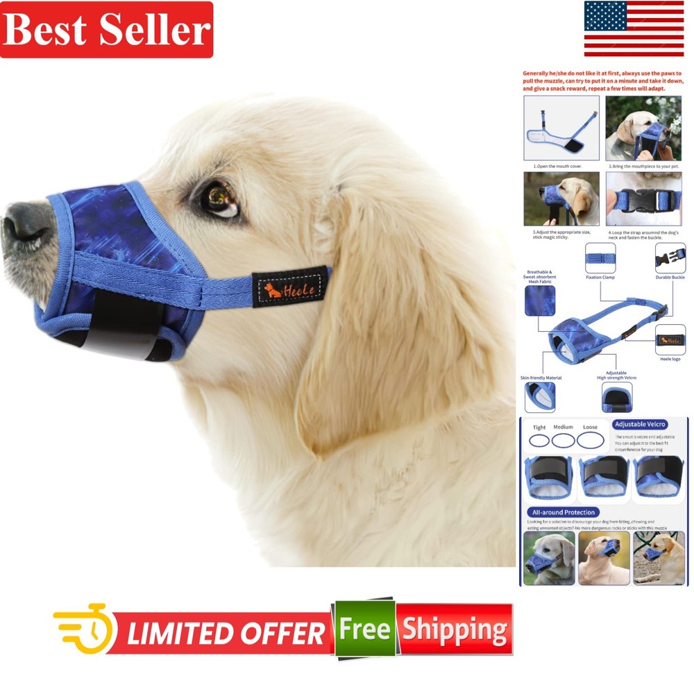 Breathable Adjustable Dog Muzzle - Safe Socialization for Small to Large Breeds