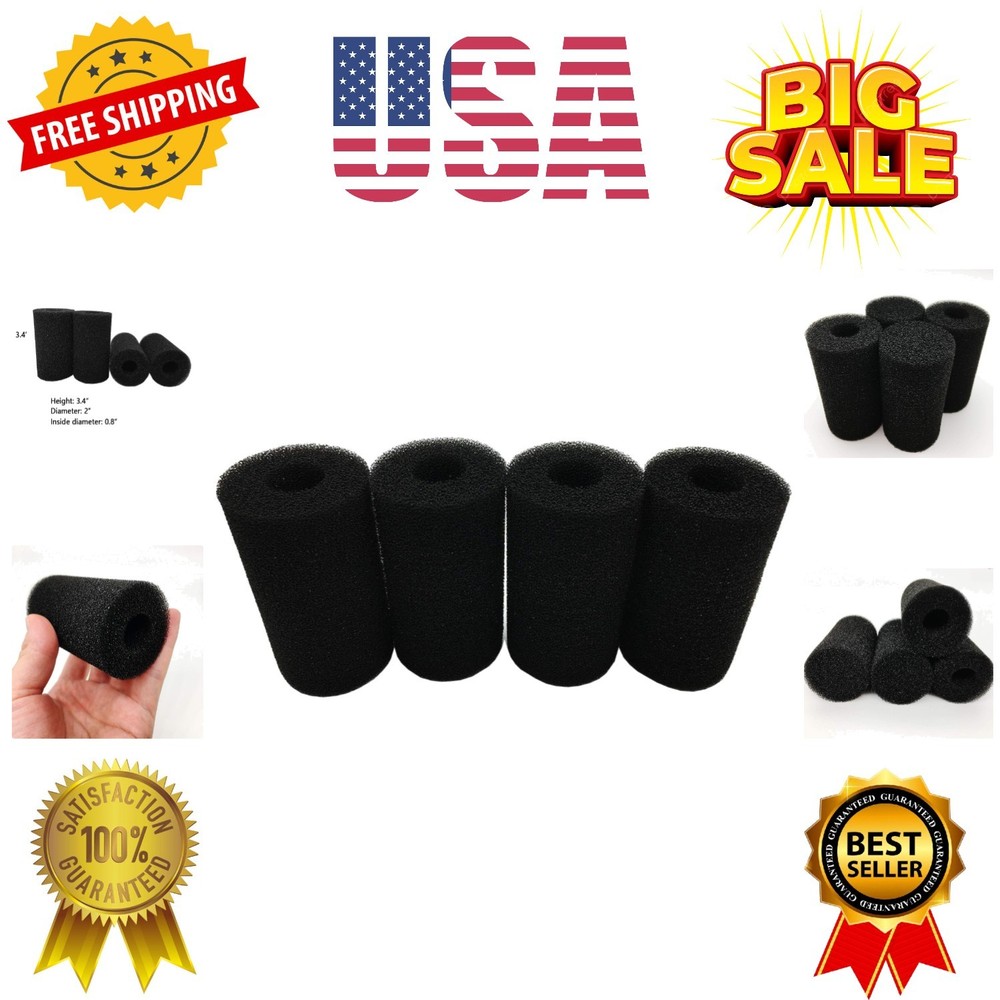 Pre-Filter Sponge,4 Pack Aquarium Pre Filter Foam Rolls Compatible Filter Acc...
