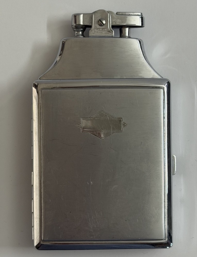 Ronson King Mastercase Silver Tone Lighter and Cigarette Case