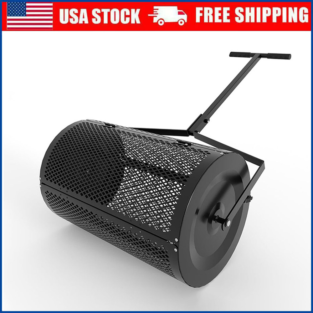 24-Inch Heavy-Duty Durable Lawn Spreader, Multi-Usage Compost & Mulch Spreader