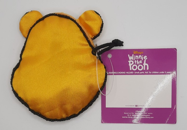 Disney Winnie The Pooh Beaded Zippered Coin/Change Purse w/Tag UNUSED