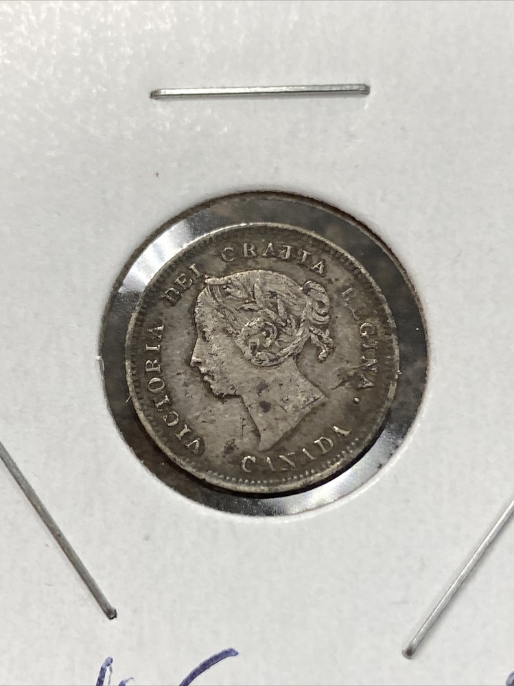 1886 small 6 canada 5 cents