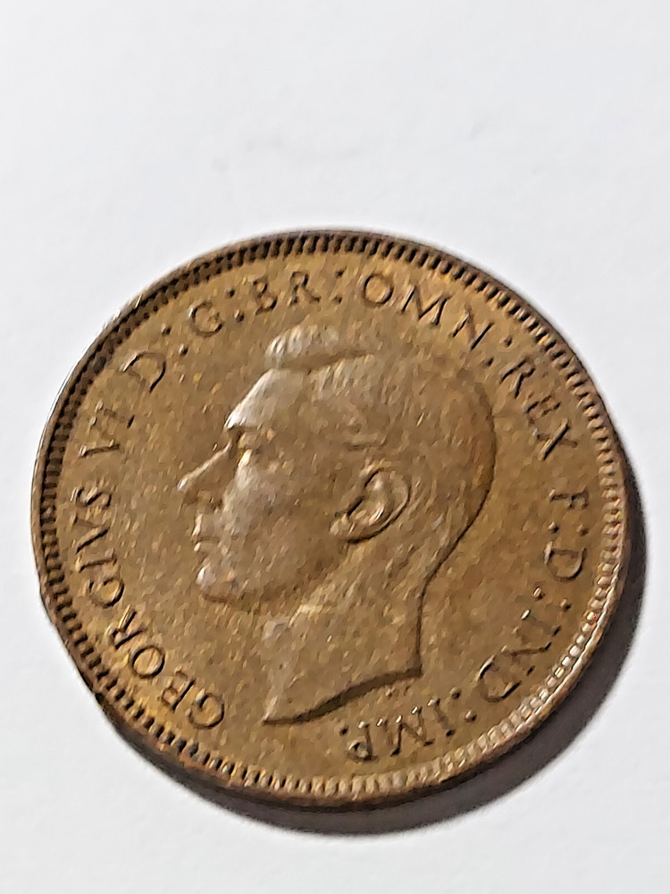 British Farthing coin