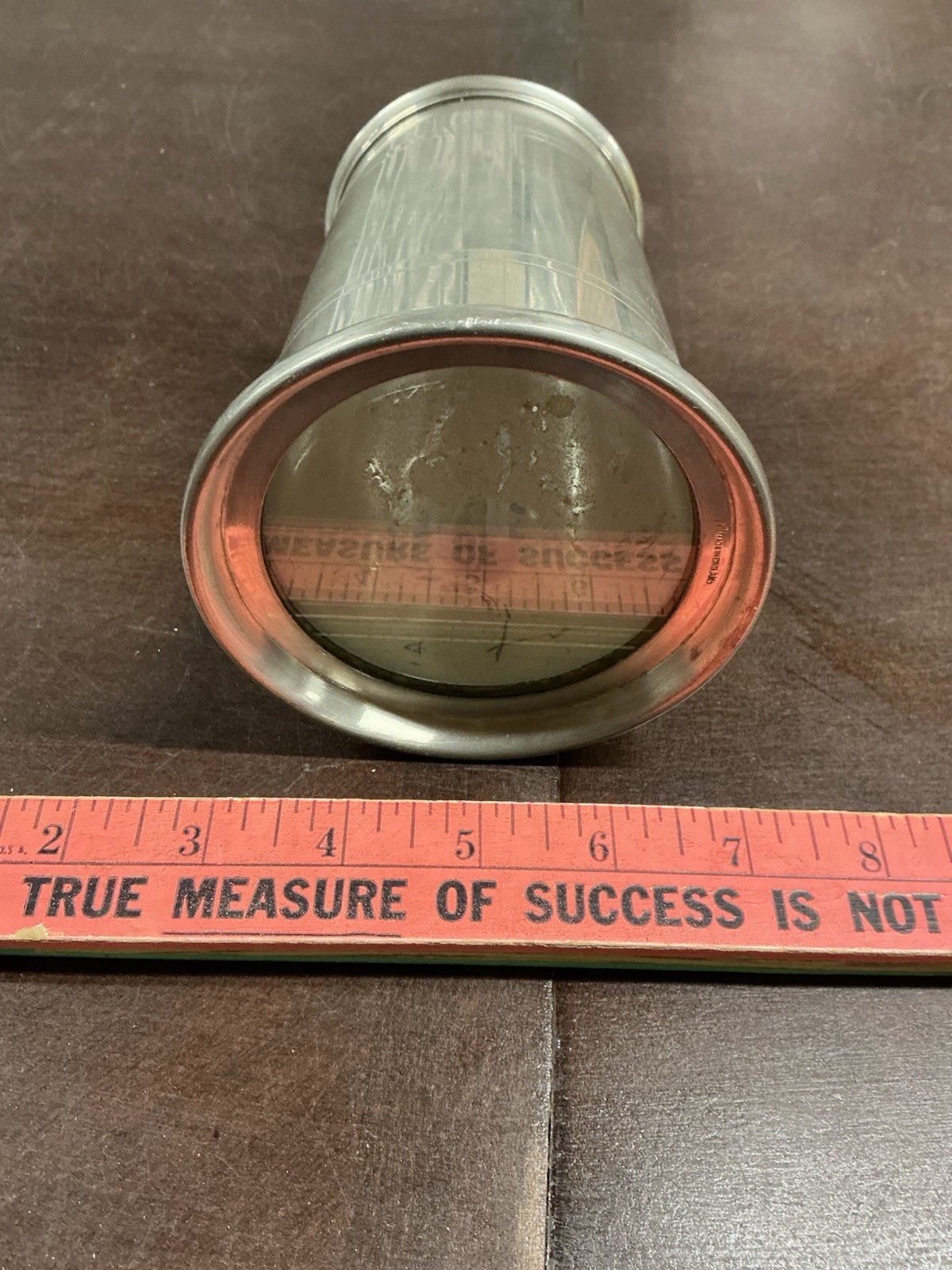 VTG 76 Gas Station Petroleum Beer Stein Metal Mug Clear Bottom Retro Beer