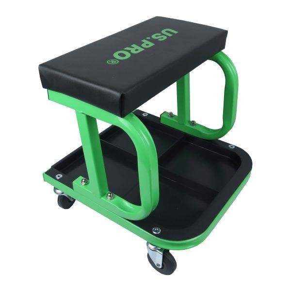 US PRO Tools Work Seat Garage Workshop Stool with Storage 5027