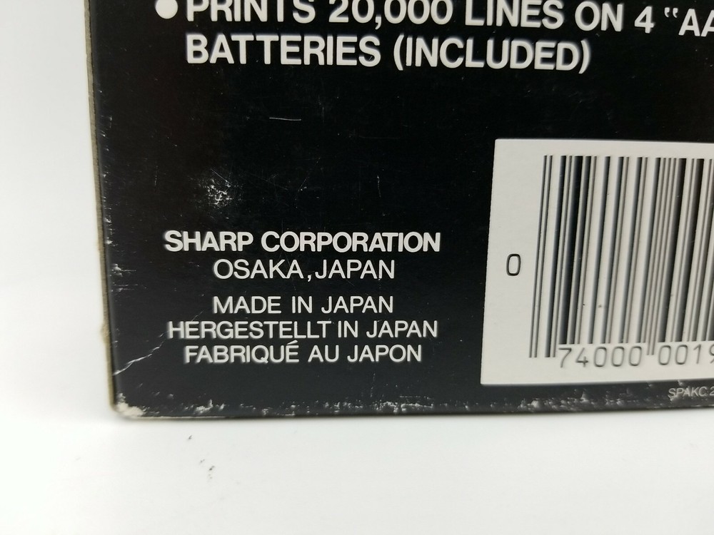 Sharp EL-1610 10-Digit Pocket Printer Calculator 5 Function 15 Keys LCD Screen N
