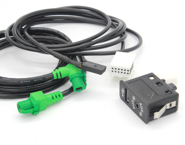 USB AUX Auxiliary Input Socket CABLE For BMW E81 E87 E90 F10 F12 E70 Mini E53