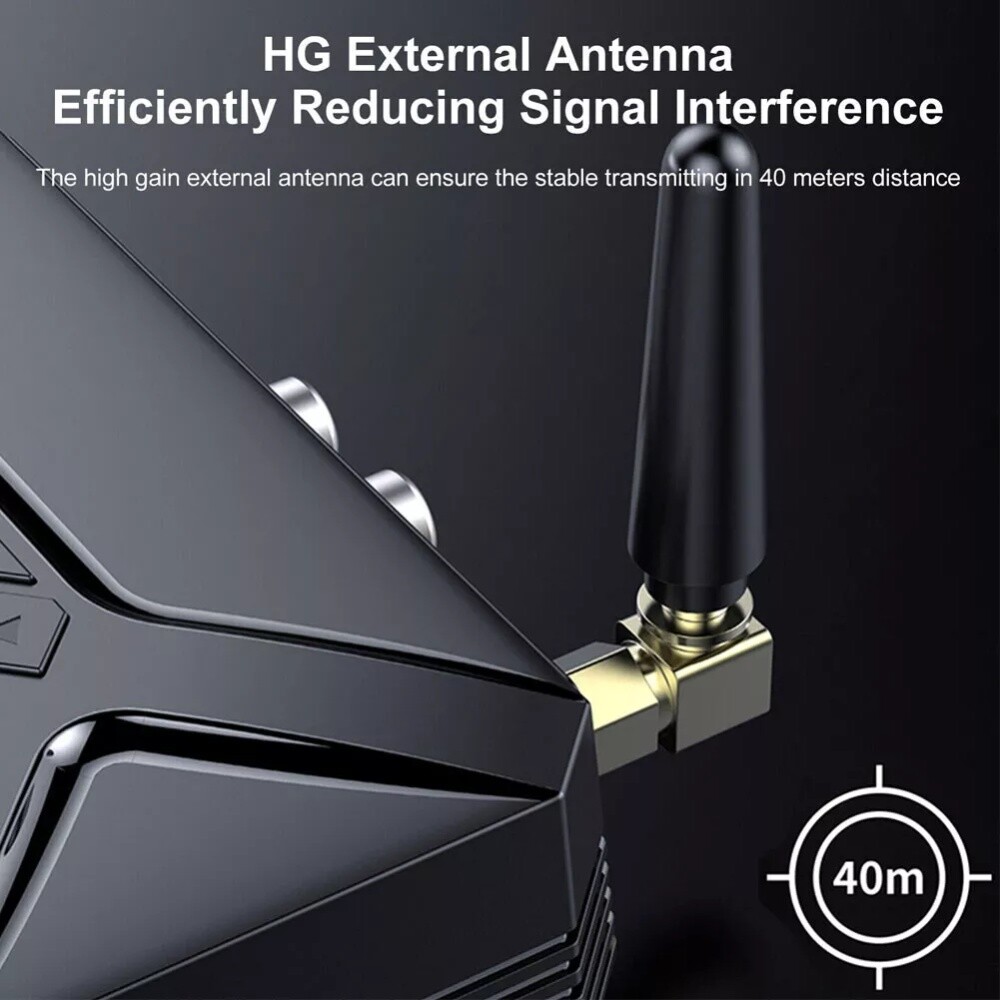 Bluetooth Transmitter Receiver Adapter Long Range For TV Home Car Stereo Audio