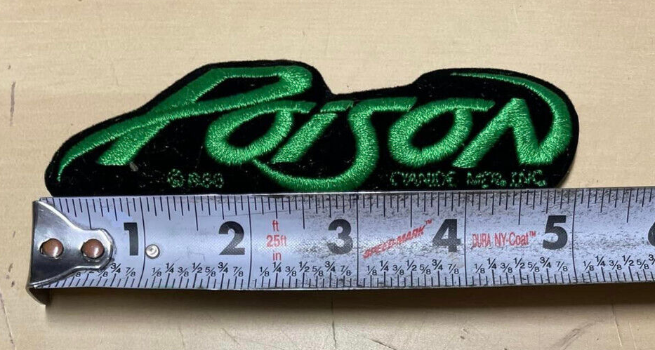 Vintage Poison Bret Michaels Rock Band Embroidered Patch 5" x 1.75" (Lot of 4)