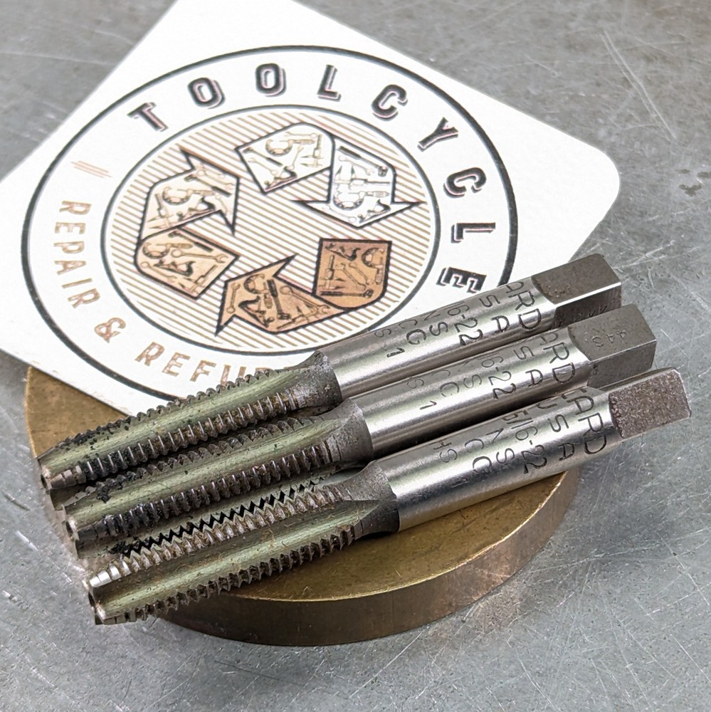 3 Taps 5/16-22 NS 4-Flute Sharp! Card USA HSS Machinist Toolmaker§059