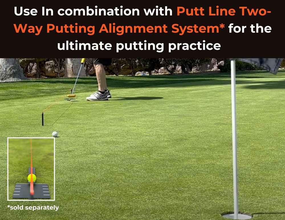 Putt Ruler - Golf Putting Alignment Training Aid - Precision T-Ruler for Stro...