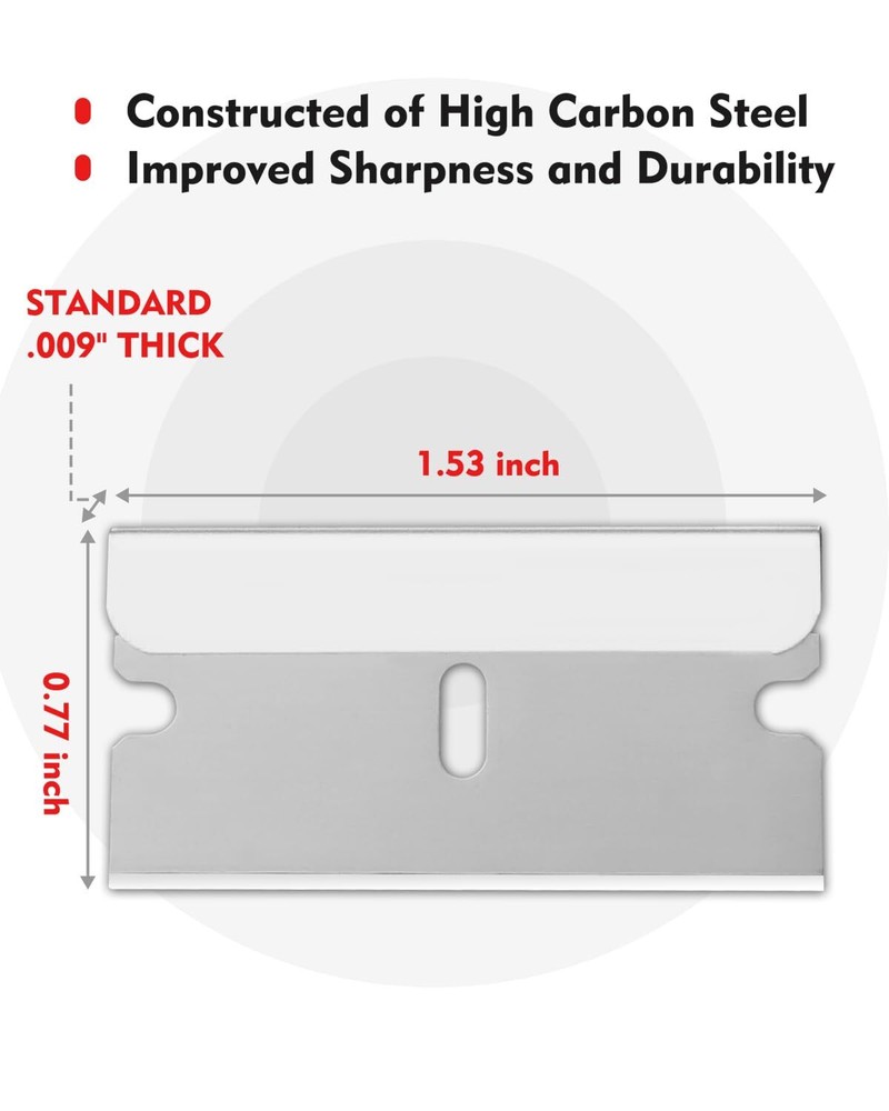 WORKPRO 100-Pack Single Razor Edge Blades, Industrial Scraper Blades,...