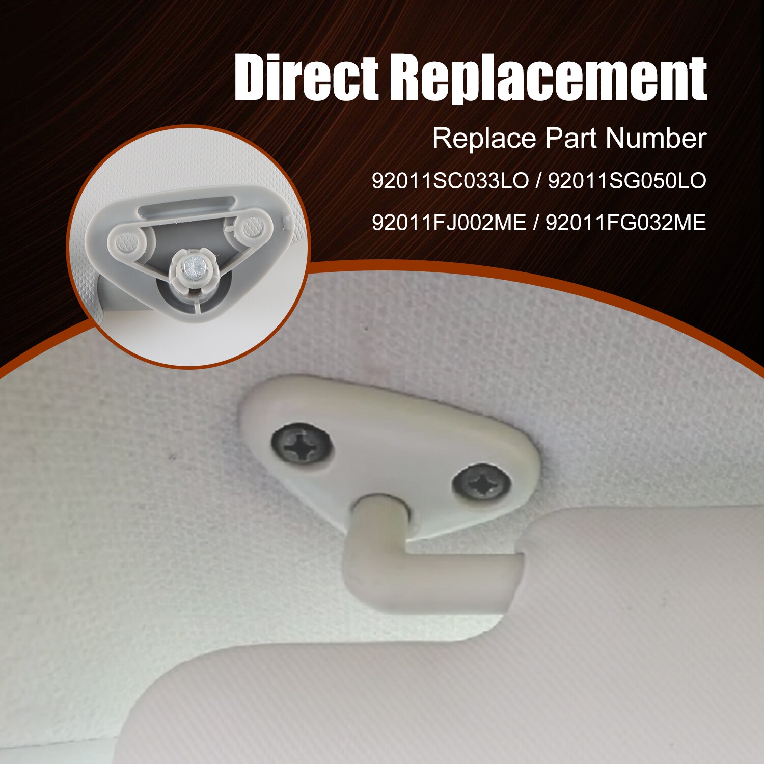 Sun Visor Repair Bracket Gray Driver Side for Subaru Forester Impreza Crosstrek