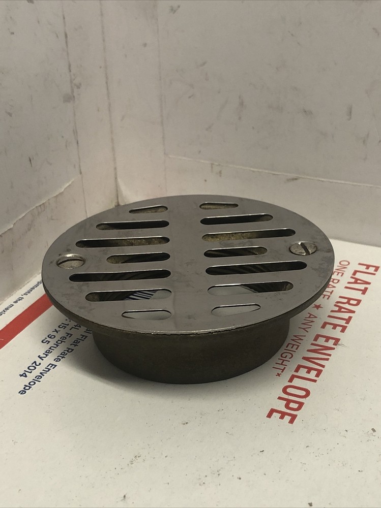 2" FNPT LOW PROFILE DRAIN- 2" IPS Brass Drain with Chrome Grid