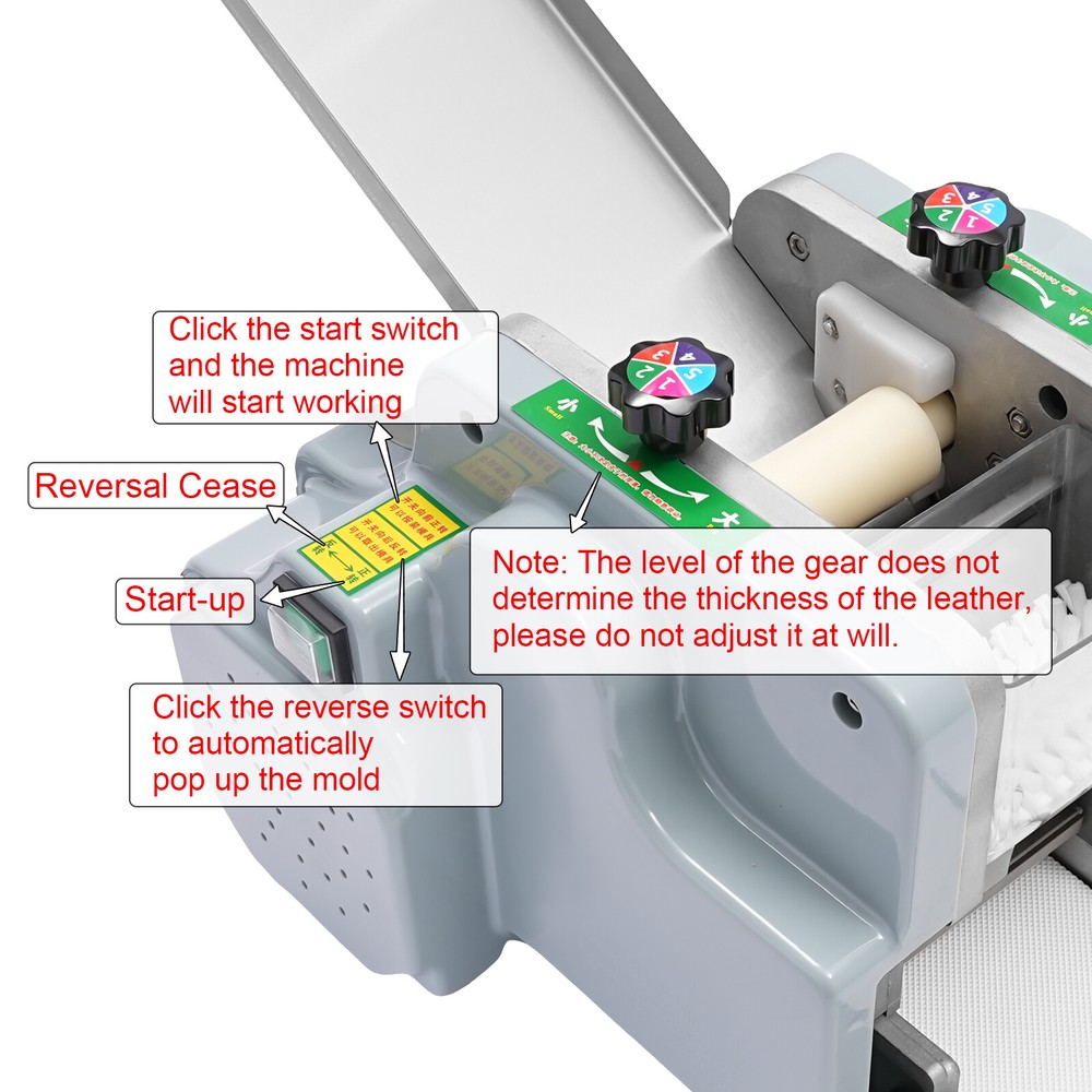 Automatic Dumpling Skin Machine Dumpling Wrapper Maker 60 Pieces/Min 140W 110V
