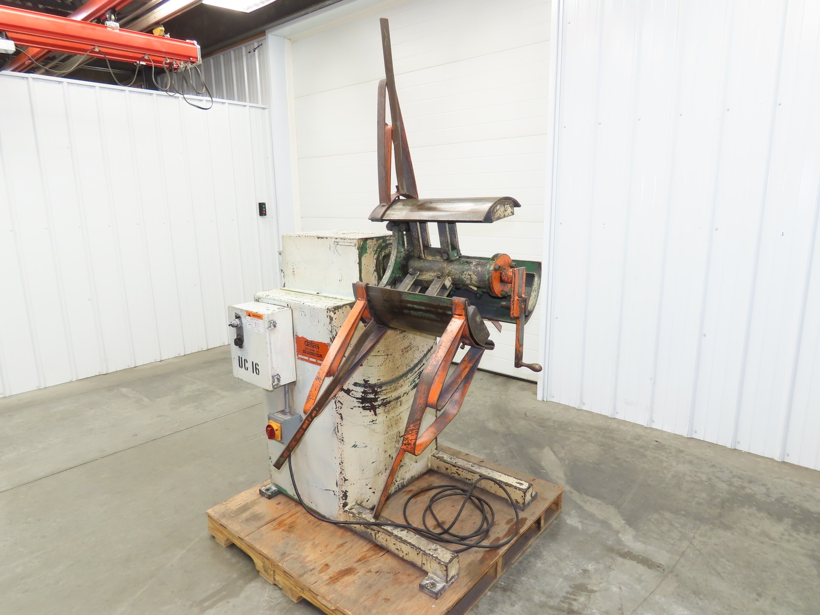 Dallas Industries 06090 Coil Stock Uncoiler 2500lbs 16-20" ID 12" W Decoiler