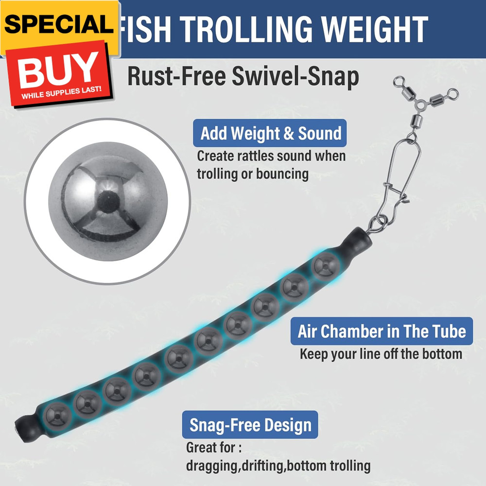 Dragging Weights for Catfishing Trolling, Drifting Dragging Sinkers, Bottom Sear