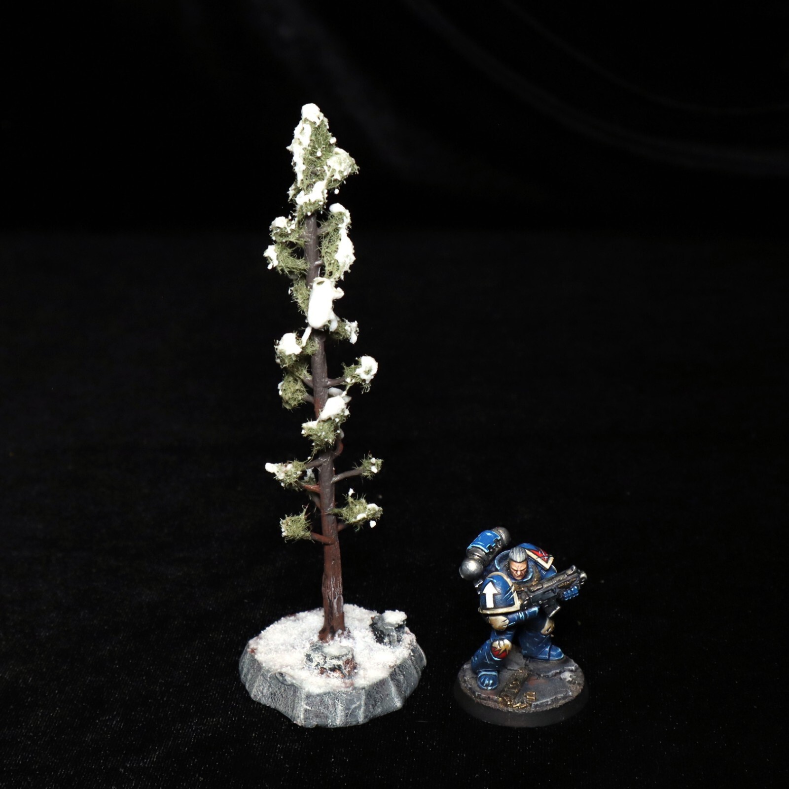 Handmade Snowy Pine/Fir Trees Set of 5 Winter Gaming Terrain