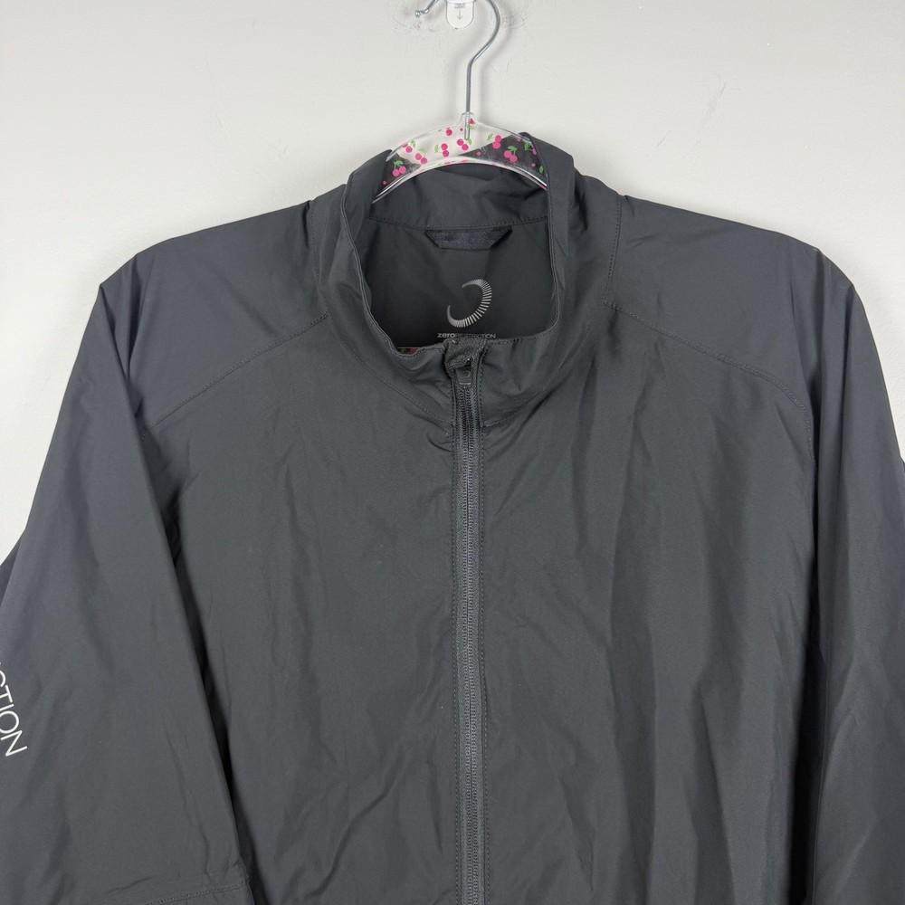 Zero Restriction Jacket Mens Large Black Soft Shell Full Zip Golf Lightweight