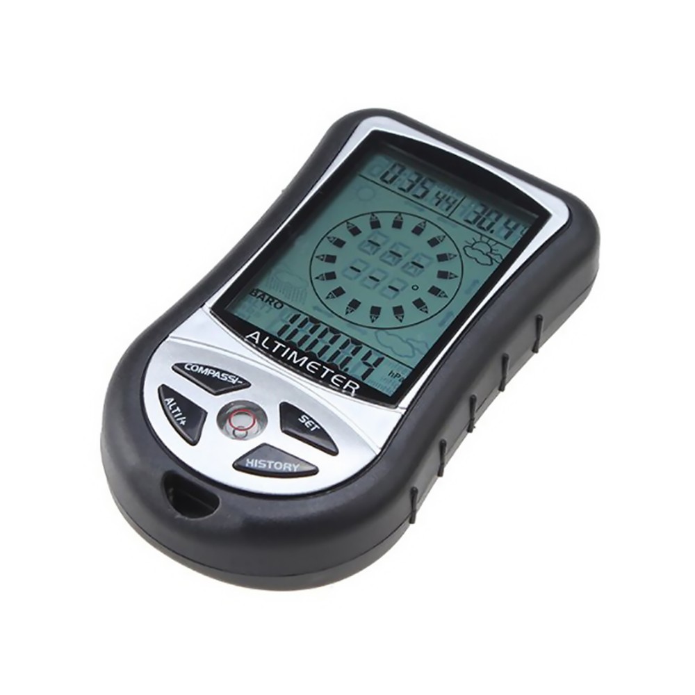 8In 1 Portable Camping Altimeter Barometer Digital Compass Barometer Thermometer