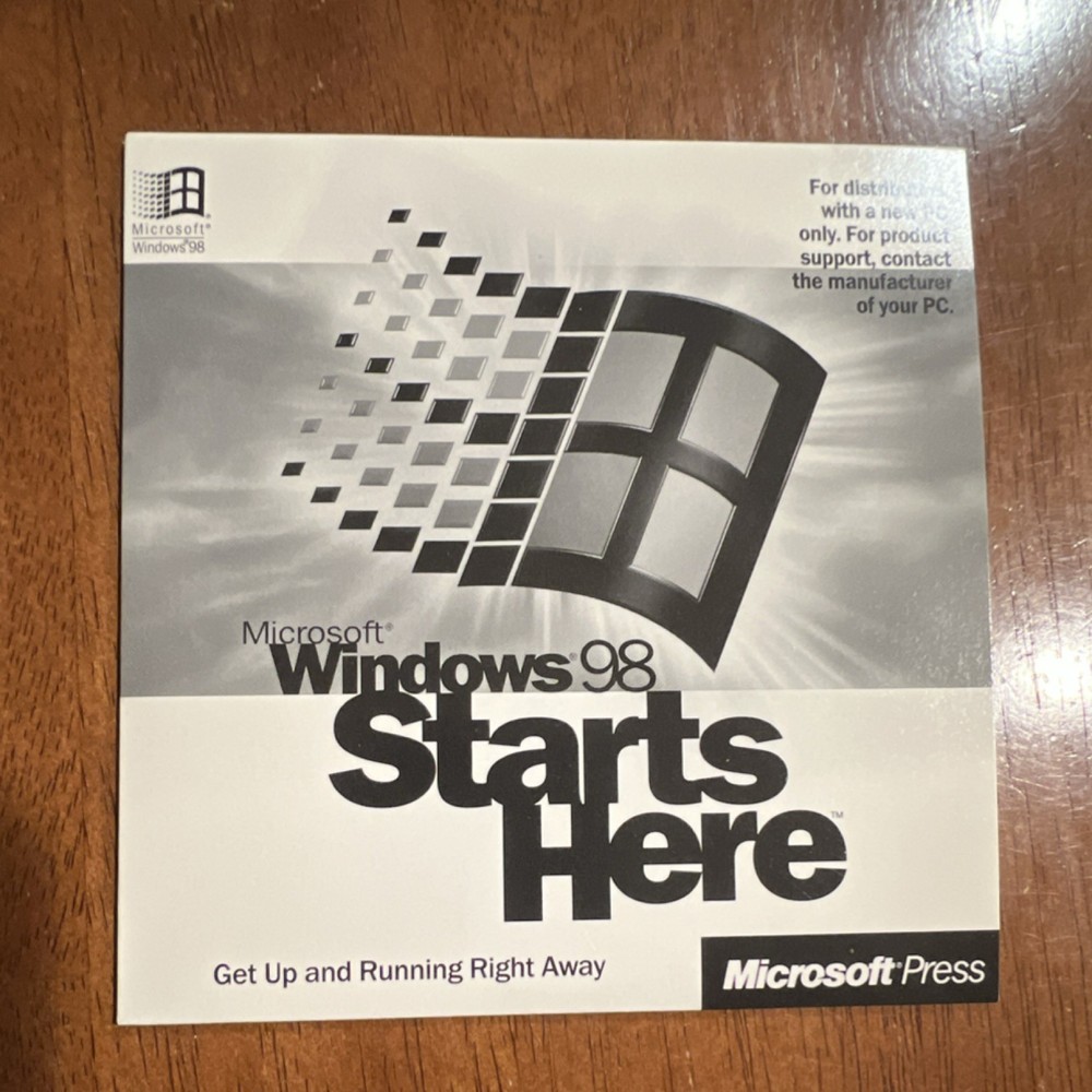 Microsoft Windows 98 Second Edition CD PLUS98 OS and Win98 Starts Here