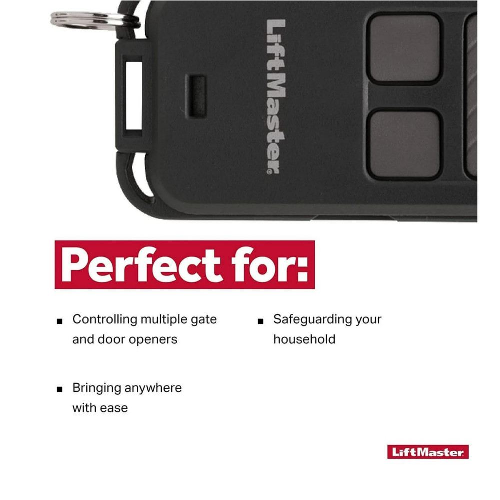 890MAX Universal Garage Door Remote – LiftMaster 3‑Button Keychain Controller
