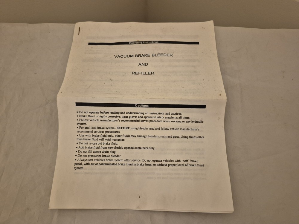 Brake Bleeder Kit BB12100