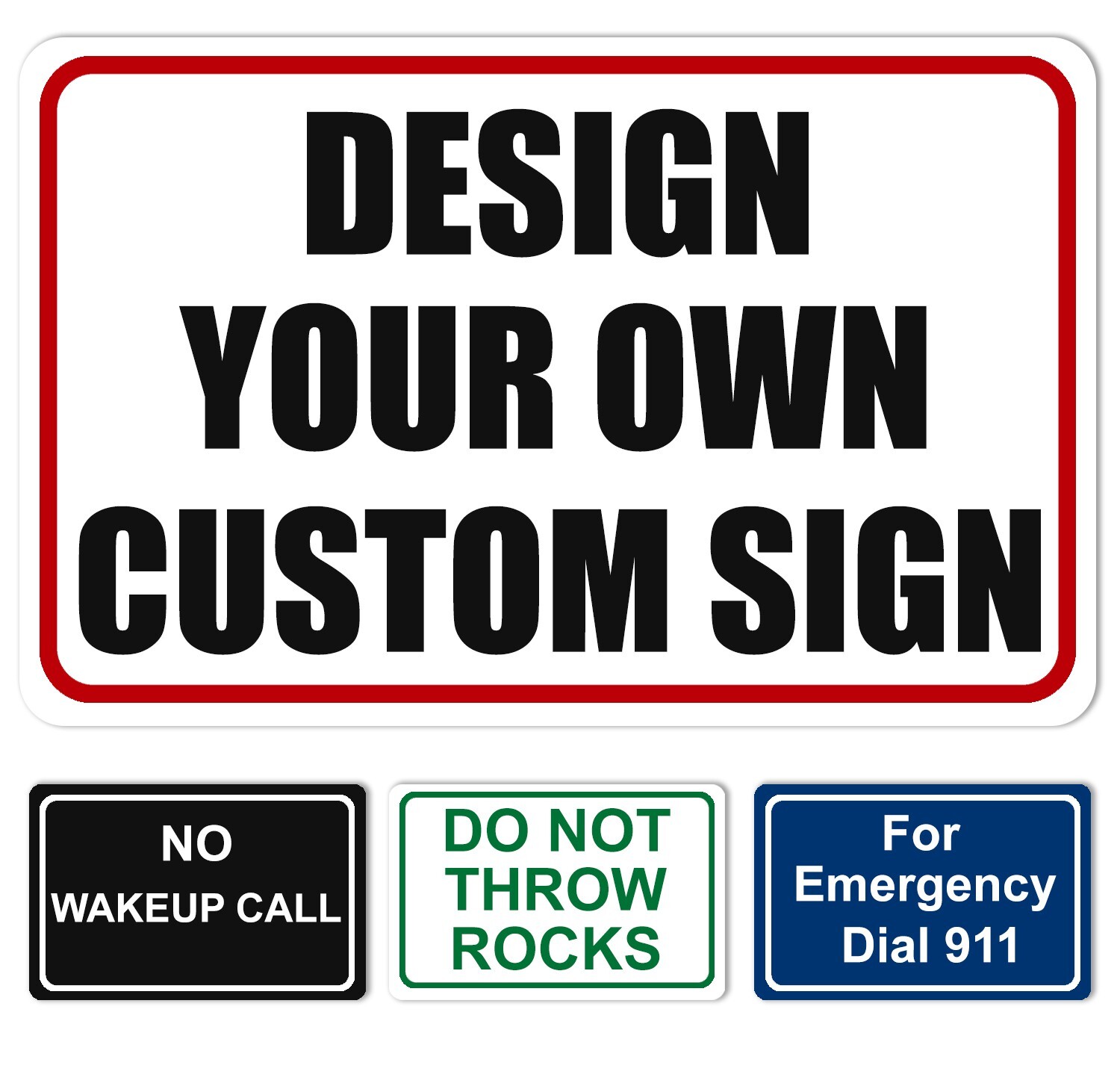 Personalized Custom Aluminum Signs, 12x8", for Outdoor, Indoor, Office, Airbnb