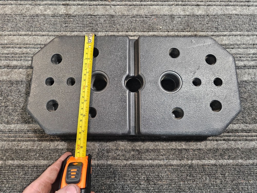 Vinyl Rectangle Weight Plate 10 LBS 14.5" L x 7" Stackable, Black