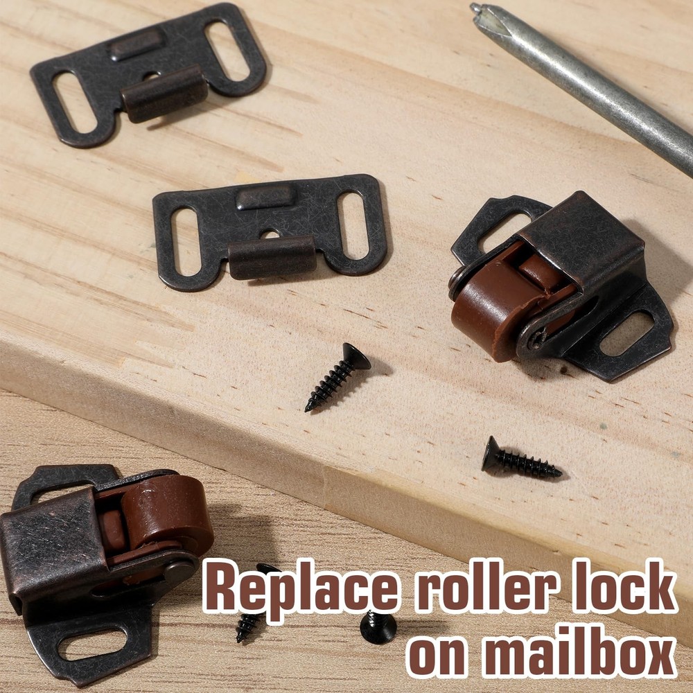 2Pack Mailbox Replacement Roller Catch Latch, Mailbox Latch Replacement Kit, ...