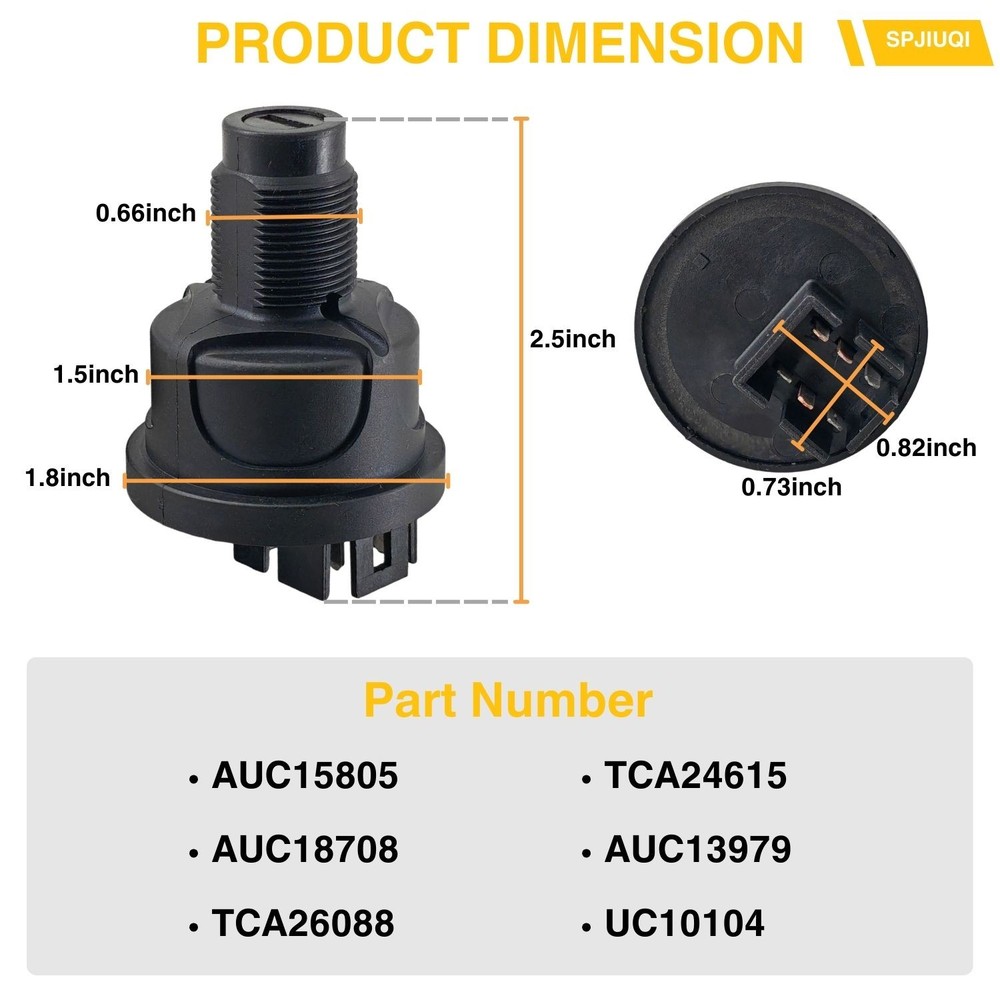 AUC15330 AUC15805 TCA26088 Ignition Switch Direct Replacement for John Deere