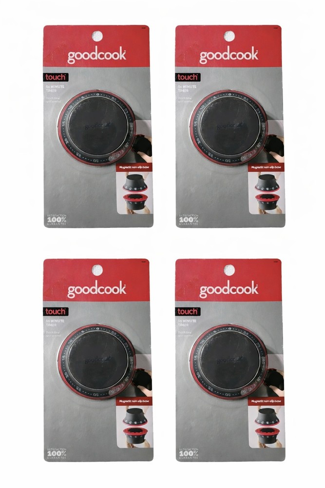 ⏲️ ⭐ GoodCook Touch Magnetic Kitchen Timer 60-Minute — 4-Pack Bundle