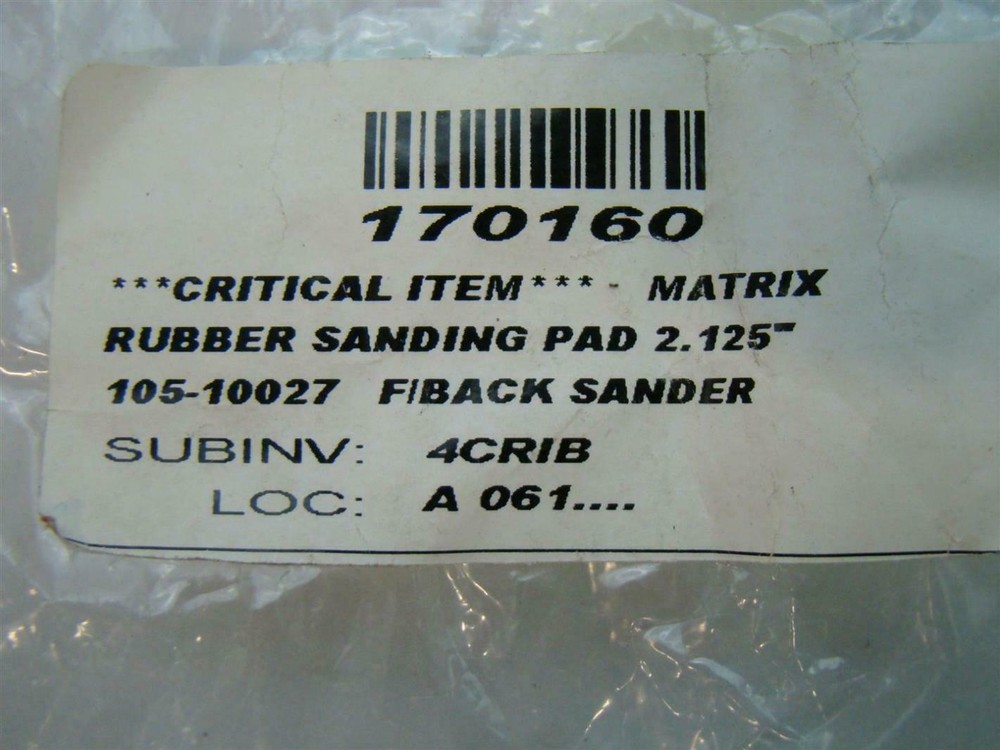 Rubber Sanding Pad 2.125" 105-10027