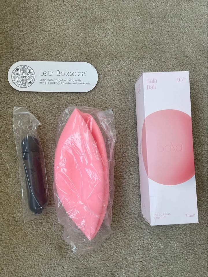 Blush Bala Pilates Ball (Non-Weighted) With Pump