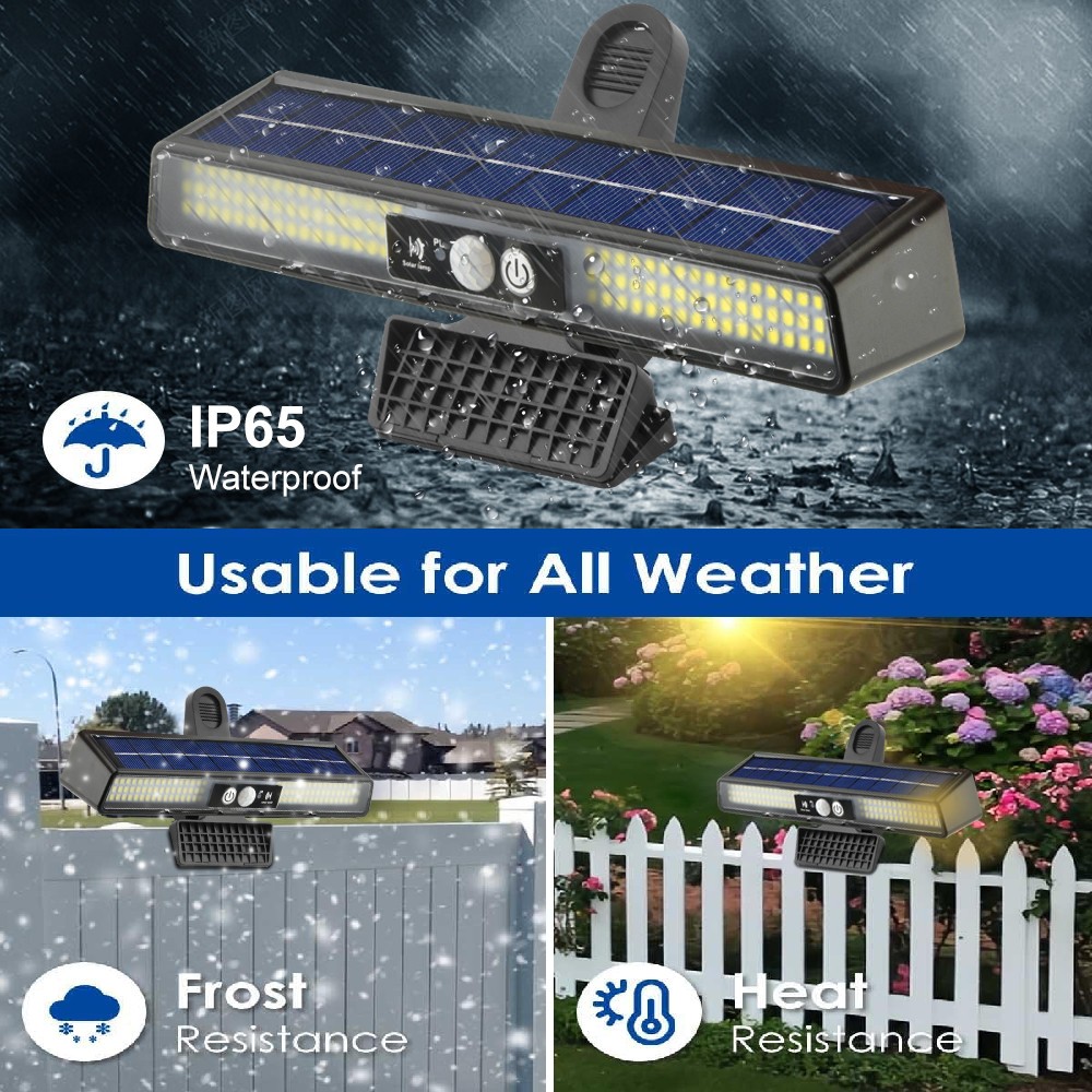 Solar Lights Outdoor Tree Clip Motion Sensor Security Wall Camping Light 3 Modes