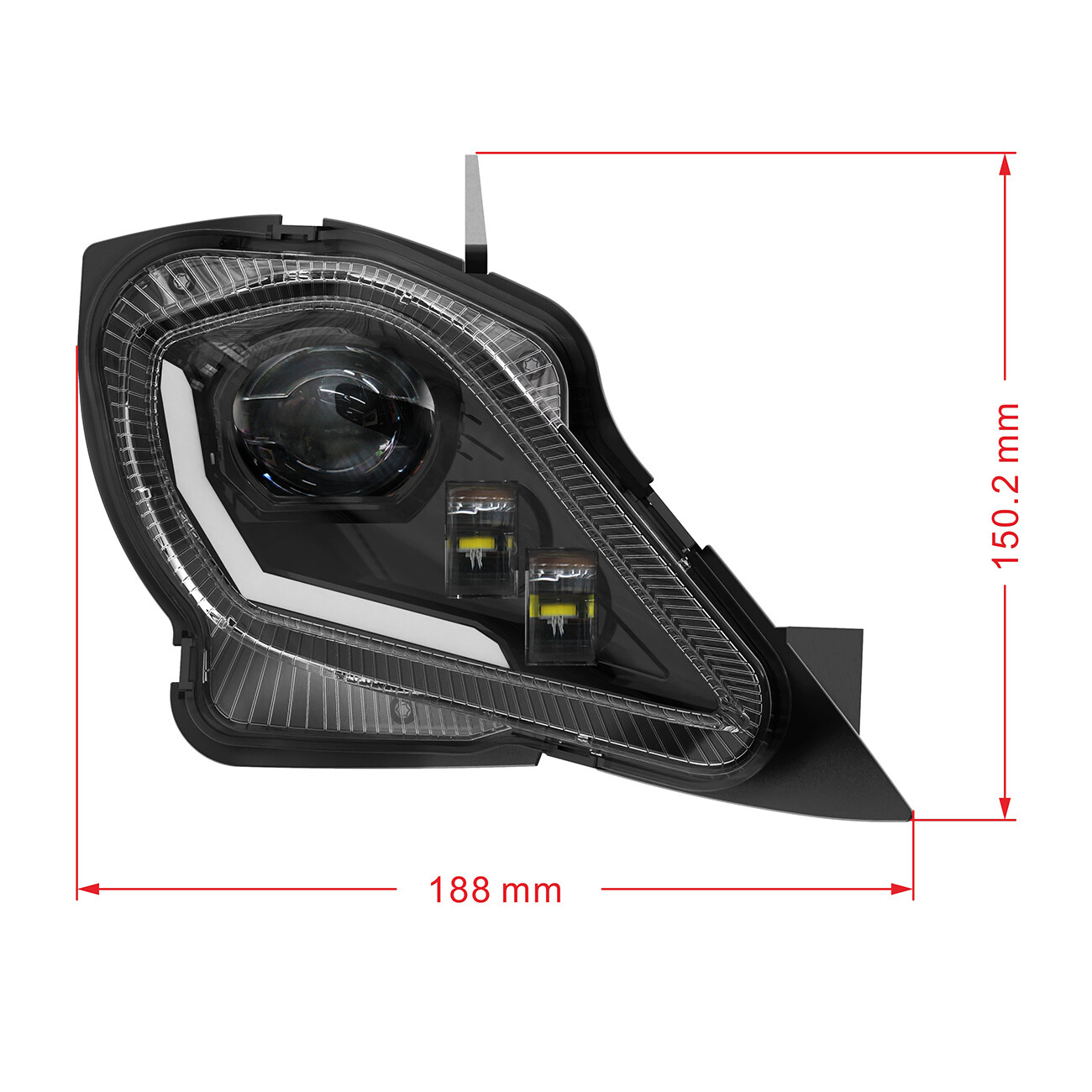 LED Headlights DRL For 2006-22 YAMAHA YFZ450 Raptor 250 350 700 Wolverine 350