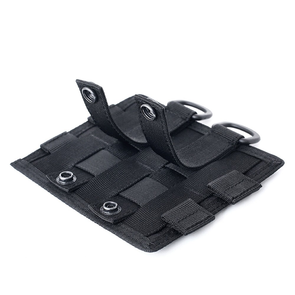 Tactical Hook & Loop Molle Patch Converter Adapter with Kit Bag Utility Pouch