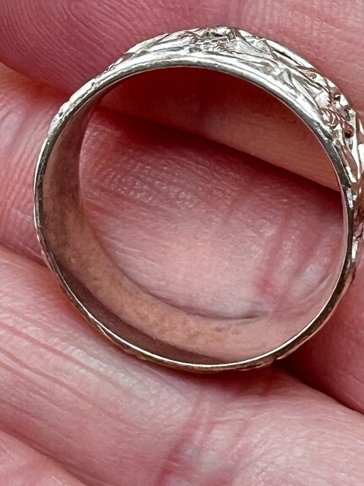 Sterling Silver Handcrafted Artisan Ring Size 8.5"