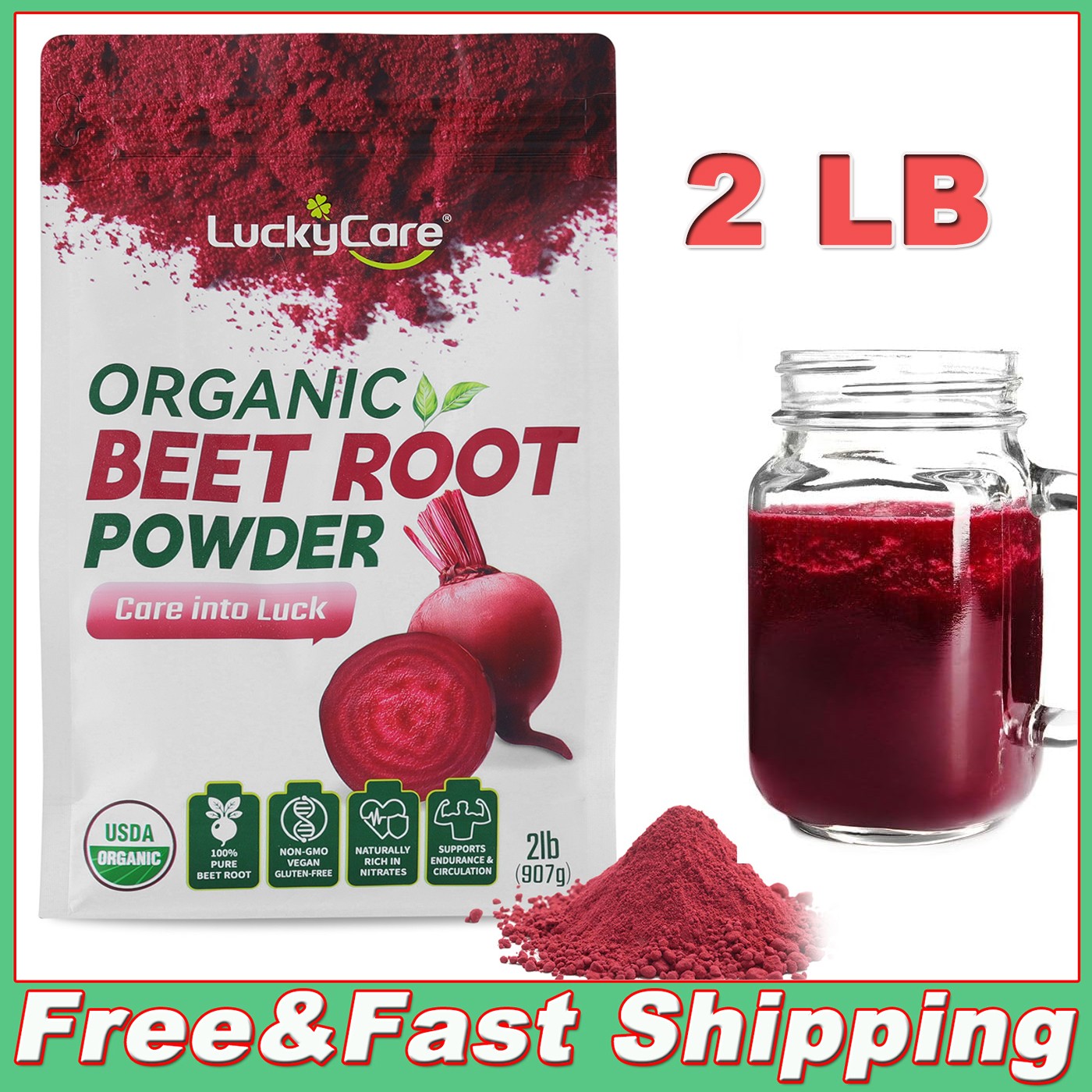 2 LB Organic Beet Root Powder Raw Non GMO Pure Beta Vulgaris Nitric Oxide Booste