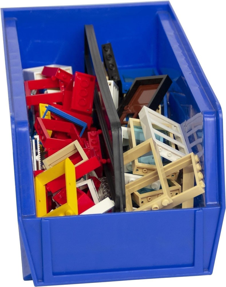 AkroBins 30230 Plastic Storage Bins 12-Pack Stackable Organizer Blue