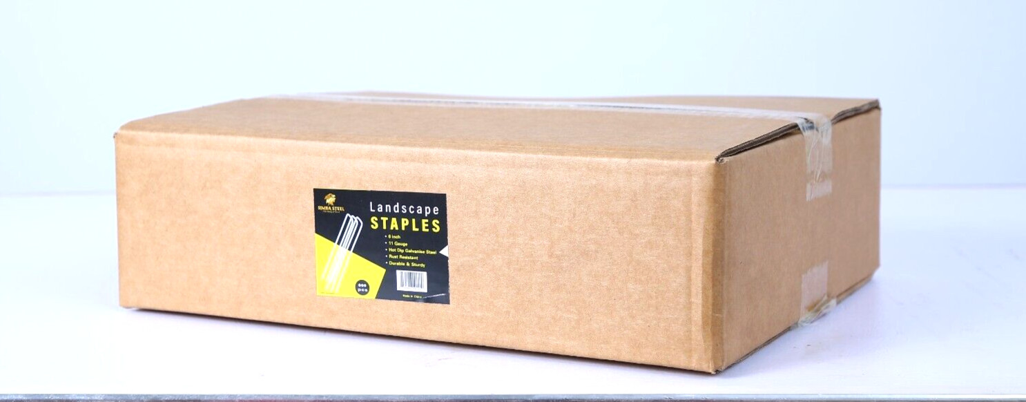 600 Pack 6'' Gauge Heavy Duty U Shaped Garden Securing Pegs Sod Staples Stakes