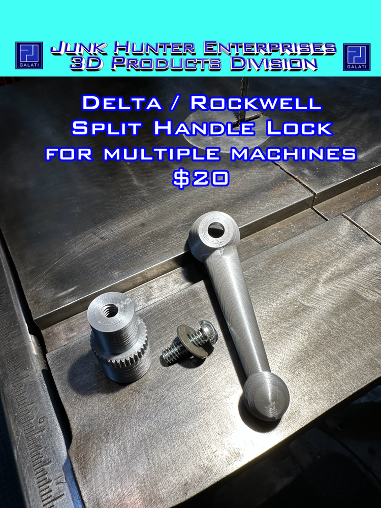 Delta Rockwell Split Lock Handle Lever Geared Replacement 3D Printed