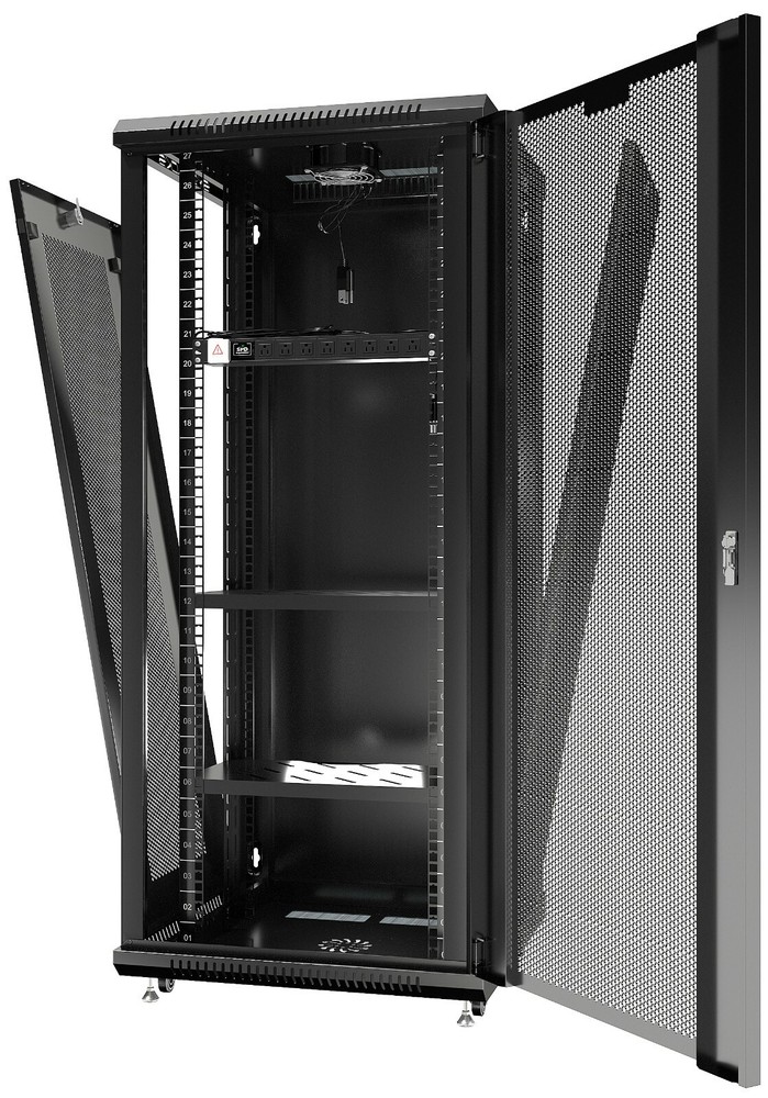 Server Rack 27U Wall Mount Cabinet Locking Networking Data Enclosure VENTED Door